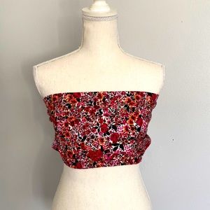 Topshop Floral Tube Top, Size 2